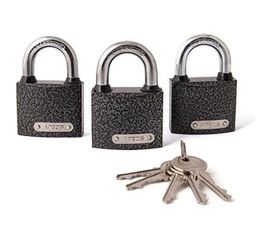 Навесные замки Apecs PD-01-50-Blister 3Locks+5Keys 28741 