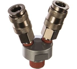 Разветвитель пневматический V-образный (1/4"; рапид EURO) WIEDERKRAFT WDK-82MV 