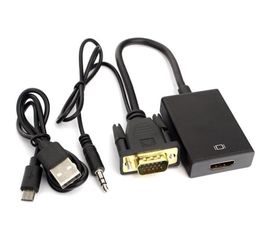 Переходник Cablexpert VGA-HDMI, 15F/9M, длина 15см, аудиовыход Jack 3,5, питание от USB A-VGA-HDMI-01 