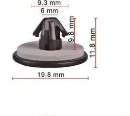 Клипса 50 шт AVERS 5385747011-50 