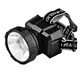 Налобный аккумуляторный фонарь IN HOME HLA 08B LED, 150Lm, 9ч, 2 режима, з/у 230В, черный 4690612031897 