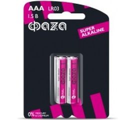 Алкалиновая батарейка ФАZА LR03 Super Alkaline BL-2 2858474 