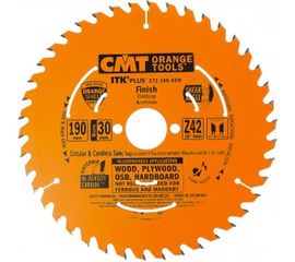 Диск пильный по дереву (190х30/20/16х1,7/1,1 мм; Z42) CMT 272.190.42M 