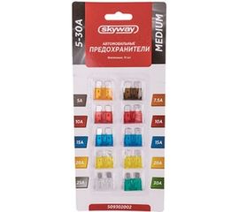 Предохранитель SKYWAY MEDIUM, флажковый, 10 шт., 5-30А, блистер S09302002 