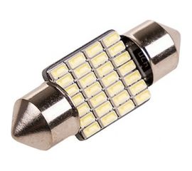 Автолампа диод SKYWAY T11 C5W 28 SMD диодов 1-контурная 31мм обманка белая S08201408 