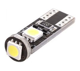Автолампа диод T10 W5W 3 SMD диода 1-контурная без цоколя обманка, биполярная, белая SKYWAY S08201383 
