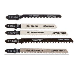 Набор пилок универсальный (5 шт) для лобзиков ПРАКТИКА 036-384 