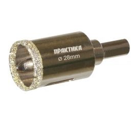 Коронка алмазная по керамограниту/керамике Профи (28х70 мм) ПРАКТИКА 917-606 