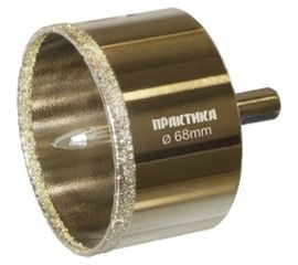 Коронка алмазная по керамограниту/керамике Профи (68х70 мм) ПРАКТИКА 917-712 