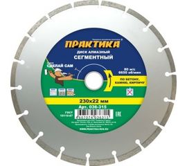 Диск алмазный сегментный (230х22.2 мм) ПРАКТИКА 036-315 