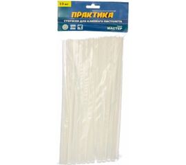 Клей белый, прозрачный (33 шт; 11х300 мм) для клеевого пистолета ПРАКТИКА 641-619 