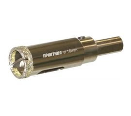 Коронка алмазная по керамограниту/керамике Профи (18х70 мм) ПРАКТИКА 917-569 
