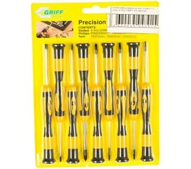 Набор отверток из 9шт, /3 крест. + 3 шлиц.+3 Torx/ CrV, магнитный наконечник GRIFF 031655 
