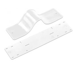 Силиконовая рамка номерного знака с адаптером DolleX белая SPL-70 