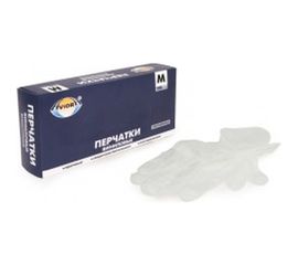 Виниловые неопудренные перчатки AVIORA р.M, 100 шт. 402-638 