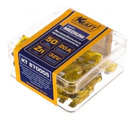 Набор предохранителей KRAFT 20 А, MEDIUM, 50 шт, пласт кор KT 870005 