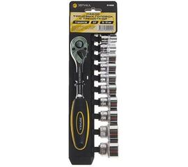 Набор торцевых головок с трещоткой ЭВРИКА 3/8 DR 10-24мм 11 предметов ER-96080 