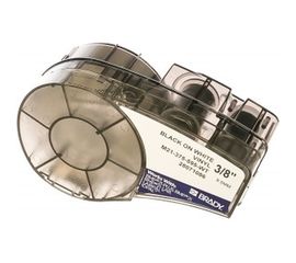 Лента 9.53мм/6.4м винил, черный на белом Brady M21-375-595-WT brd142800 