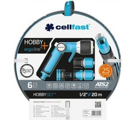 Поливочный набор Cellfast HOBBY ATS2 шланг 1/2” 20 м + комплект соединителей ERGO 16-209 
