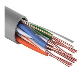 Кабель PROconnect UTP 4PR 24AWG, CU , CAT5E, 100 МГц, PVC, серый, бухта 25 м 01-0052-25 