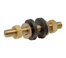 Латунная шпилька MasterProf МР 8 мм с гайками для унитаза 2 шт ИС.130191 