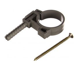 Кронштейн одинарный пластиковый с дюбелем MasterProf 40-42 2 шт ИС.130167 