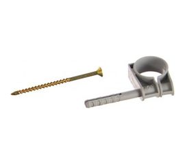 Кронштейн одинарный пластиковый с дюбелем MasterProf 20-22 5 шт ИС.130164 