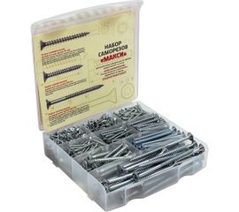 Крепеж в наборе МАКСИ №6 Госкрепеж 9 позиций: шурупы, размер бокса 17х16 см СЭ.010042 