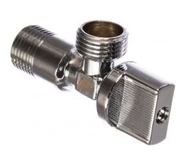 Шаровый усиленный угловой кран для подключения стационарных приборов с отраж. 1/2"х1/2" тип 86 н/н хром 264 МастерПроф MP-У ИС.080441 