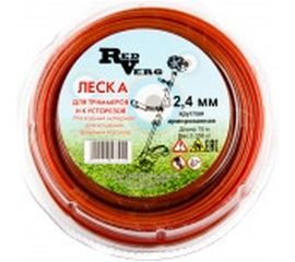 Леска для триммера 2,4 мм, 15 м, круглая,  армированная REDVERG 6615765 