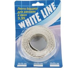 Бордюрная лента, герметик MasterProf 40мм уп.3.35м белая блистер ИС.130814 