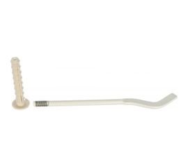 Кронштейн для радиатора с дюбелем, диам. 9х220мм белый MasterProf MP-У ИС.030112 