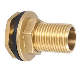 Штуцер, врезка в бак (емкость) с прокладкой 1/2 латунь Smart MP-У ИС.071266 