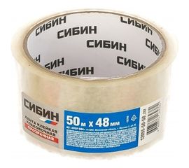 Клейкая лента СИБИН прозрачная, 48мм х 50м 12055-50-50_z02 