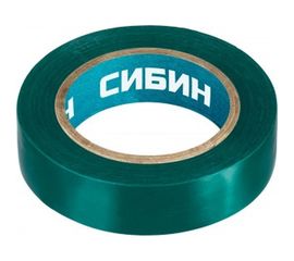 ПВХ изолента СИБИН 10м х 15мм, зеленая 1235-4 