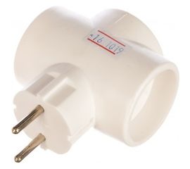 Электрический разветвитель, 3 гнезда, 6А/220В СИБИН 55097-3 