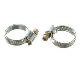 Металлические хомуты СИБРТЕХ, стандартное болтовое крепление, 16-27мм, 2шт, ширина 9мм, 47657 