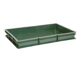 Сплошной ящик п/э 600x400x75 зеленый ТАРА 06847 