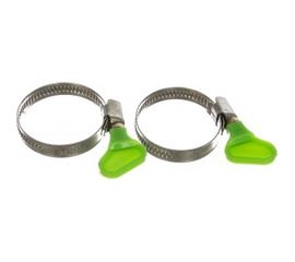 Металлические хомуты СИБРТЕХ, элемент крепления с формой ключа, 25-40мм, 2 шт 47653 