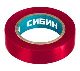 ПВХ изолента СИБИН 10м х 15мм, красная 1235-3 