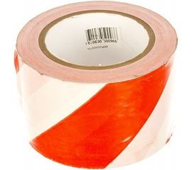 Сигнальная лента SDM бело-красная 75 ммх150 м 0488 