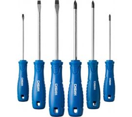 Отвертки с закаленным стержнем СИБИН в блистере, 6 предметов 25086 