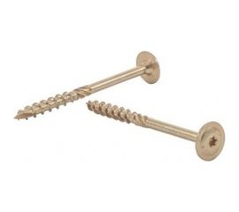 Шуруп Rusconnect CT 06090 с/нарез. д/дерева, прессшайба 6х90 100 шт. Желтый цинк 320609 