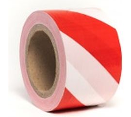 Сигнальная лента SDM бело-красная 75 ммх200 м 0838 