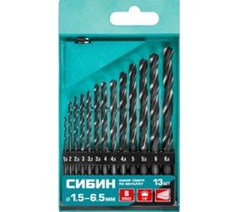 Набор сверл по металлу (13 шт; 1.5-6.5 мм; HSS) СИБИН 29610-H13 