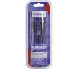 Переходник Defender Headset Jack 2*3.5jack-3.5 4pin jack 0,15м 63012 