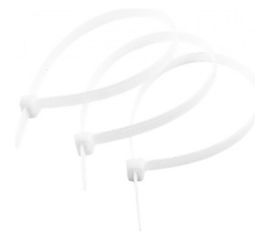 Хомуты-стяжки СИБИН белые ХС-Б, 4.8 х 300 мм, 100 шт, нейлоновые, 3786-48-300 