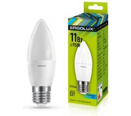 Электрическая светодиодная лампа Ergolux LED-C35-11W-E27-4K Свеча 11Вт E27 4500K 13622 