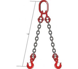 Двухветвевой цепной строп КантаПлюс ц2СЦ-1.6/1.0м 