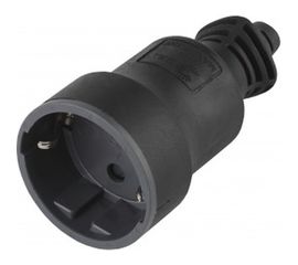 Кабельная розетка ЭРА R4B c/з 16A прямой ввод черная Б0019191 